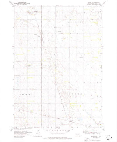 United States Geological Survey Broadland, SD (1973, 24000-Scale) digital map