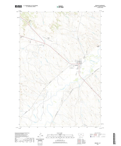 United States Geological Survey Broadus, MT (2020, 24000-Scale) digital map