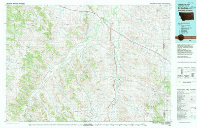 United States Geological Survey Broadus, MT-WY (1980, 100000-Scale) digital map