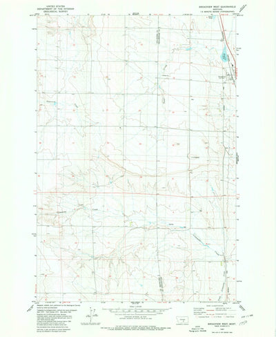 United States Geological Survey Broadview West, MT (1980, 24000-Scale) digital map