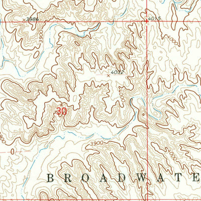 United States Geological Survey Broadwater NW, NE (1965, 24000-Scale) digital map