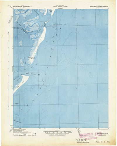 United States Geological Survey Broadwater, VA (1941, 62500-Scale) digital map