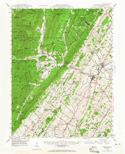 United States Geological Survey Broadway, VA (1947, 62500-Scale) digital map