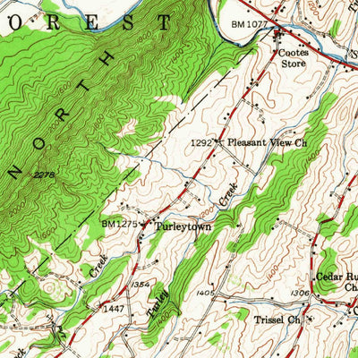 United States Geological Survey Broadway, VA (1947, 62500-Scale) digital map