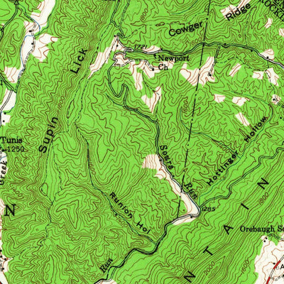 United States Geological Survey Broadway, VA (1947, 62500-Scale) digital map