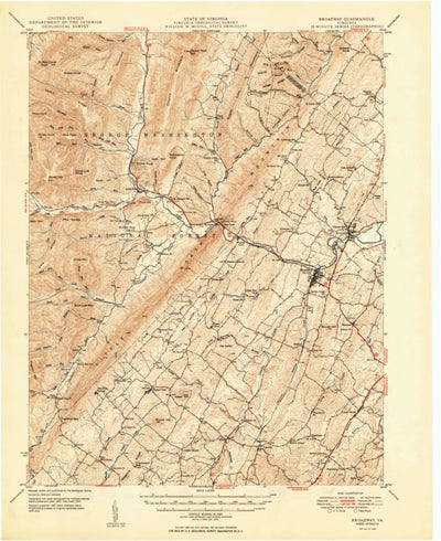 United States Geological Survey Broadway, VA (1950, 62500-Scale) digital map