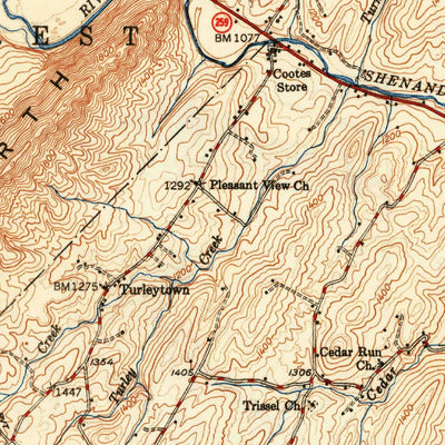 United States Geological Survey Broadway, VA (1950, 62500-Scale) digital map