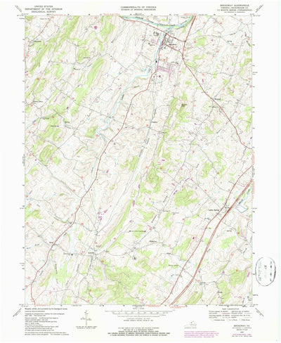 United States Geological Survey Broadway, VA (1967, 24000-Scale) digital map