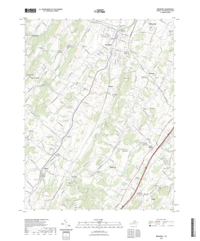 United States Geological Survey Broadway, VA (2022, 24000-Scale) digital map