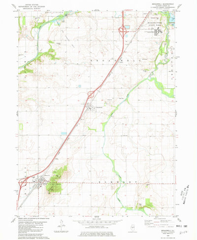 United States Geological Survey Broadwell, IL (1980, 24000-Scale) digital map