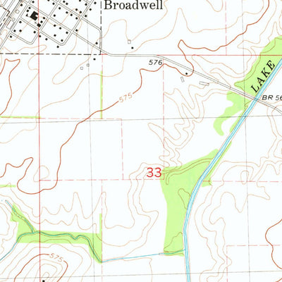 United States Geological Survey Broadwell, IL (1980, 24000-Scale) digital map