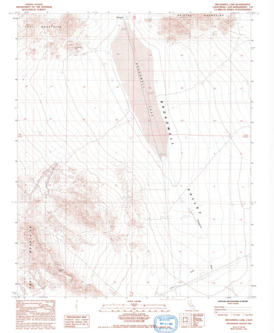 United States Geological Survey Broadwell Lake, CA (1984, 24000-Scale) digital map