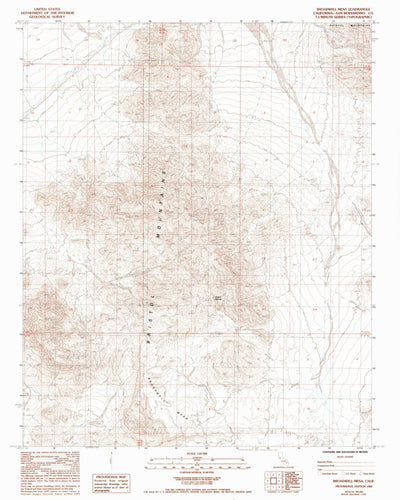 United States Geological Survey Broadwell Mesa, CA (1985, 24000-Scale) digital map