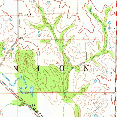 United States Geological Survey Brock, MO-IA (1970, 24000-Scale) digital map
