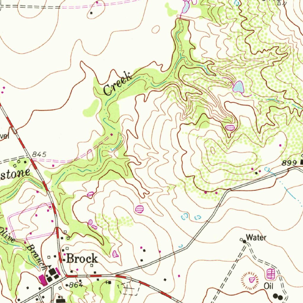 Brock, TX (1959, 24000-Scale) Map by United States Geological Survey ...