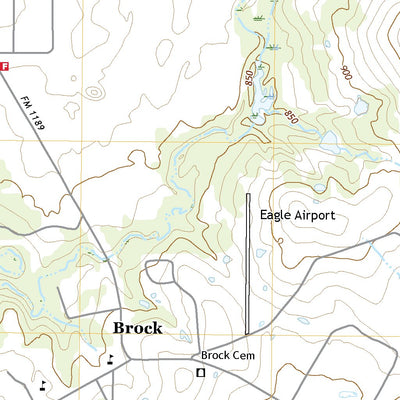 United States Geological Survey Brock, TX (2022, 24000-Scale) digital map
