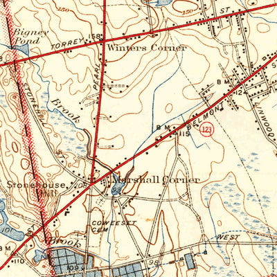 United States Geological Survey Brockton, MA (1941, 31680-Scale) digital map