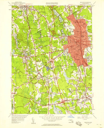 United States Geological Survey Brockton, MA (1949, 24000-Scale) digital map
