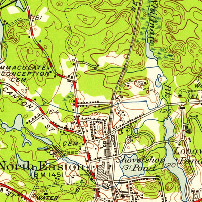 United States Geological Survey Brockton, MA (1949, 24000-Scale) digital map
