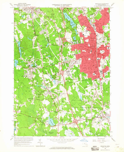 United States Geological Survey Brockton, MA (1963, 24000-Scale) digital map