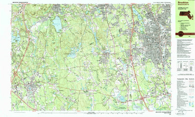 United States Geological Survey Brockton, MA (1987, 25000-Scale) digital map