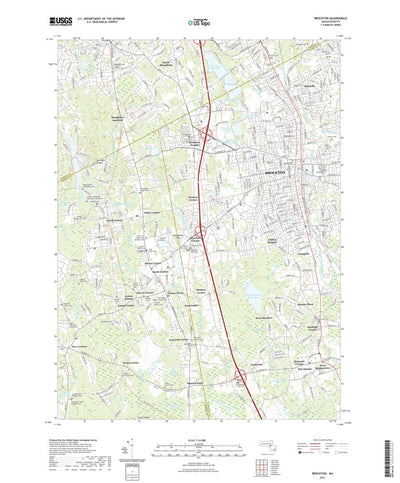 United States Geological Survey Brockton, MA (2021, 24000-Scale) digital map