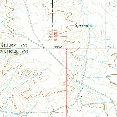 United States Geological Survey Brockway Spring, MT (1973, 24000-Scale) digital map