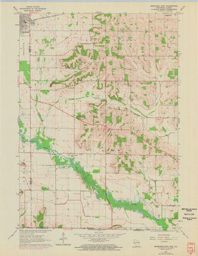 United States Geological Survey Brodhead East, WI-IL (1962, 24000-Scale) digital map