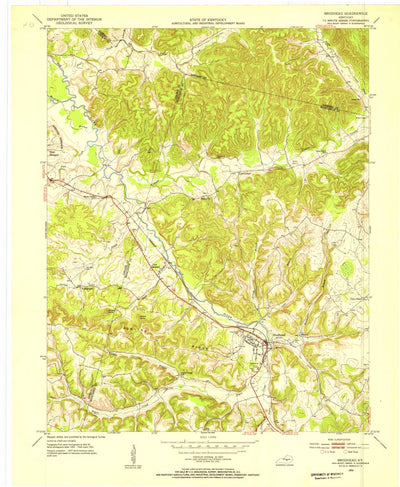 United States Geological Survey Brodhead, KY (1953, 24000-Scale) digital map