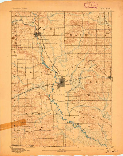 United States Geological Survey Brodhead, WI-IL (1893, 62500-Scale) digital map