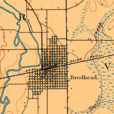 United States Geological Survey Brodhead, WI-IL (1893, 62500-Scale) digital map