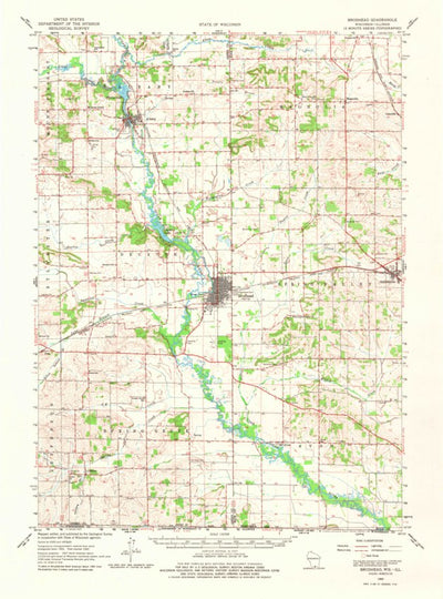 United States Geological Survey Brodhead, WI-IL (1962, 62500-Scale) digital map