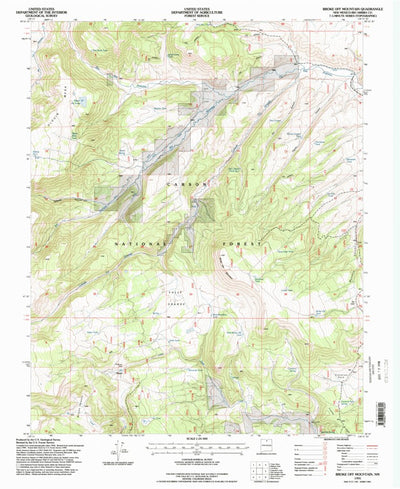United States Geological Survey Broke Off Mountain, NM (1995, 24000-Scale) digital map