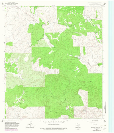 United States Geological Survey Brokeleg Mountain, TX (1963, 24000-Scale) digital map