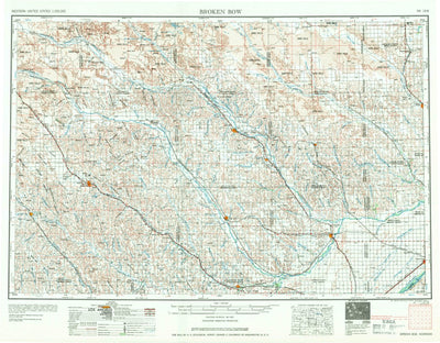 United States Geological Survey Broken Bow, NE (1955, 250000-Scale) digital map