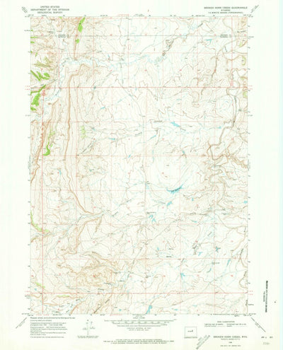 United States Geological Survey Broken Horn Creek, WY (1968, 24000-Scale) digital map