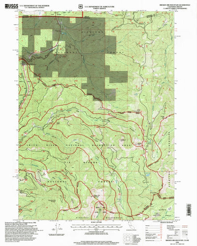 United States Geological Survey Broken Rib Mountain, CA-OR (1996, 24000-Scale) digital map