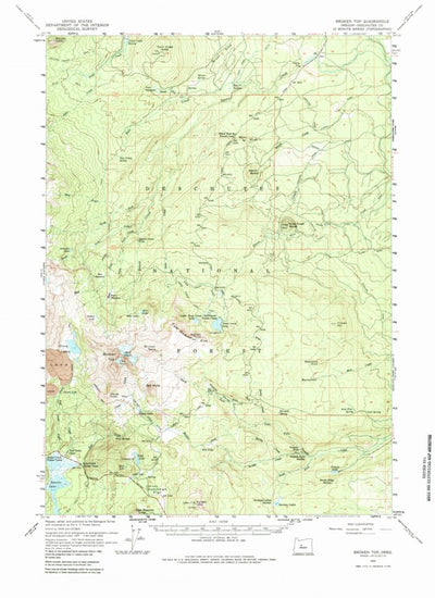 United States Geological Survey Broken Top, OR (1959, 62500-Scale) digital map