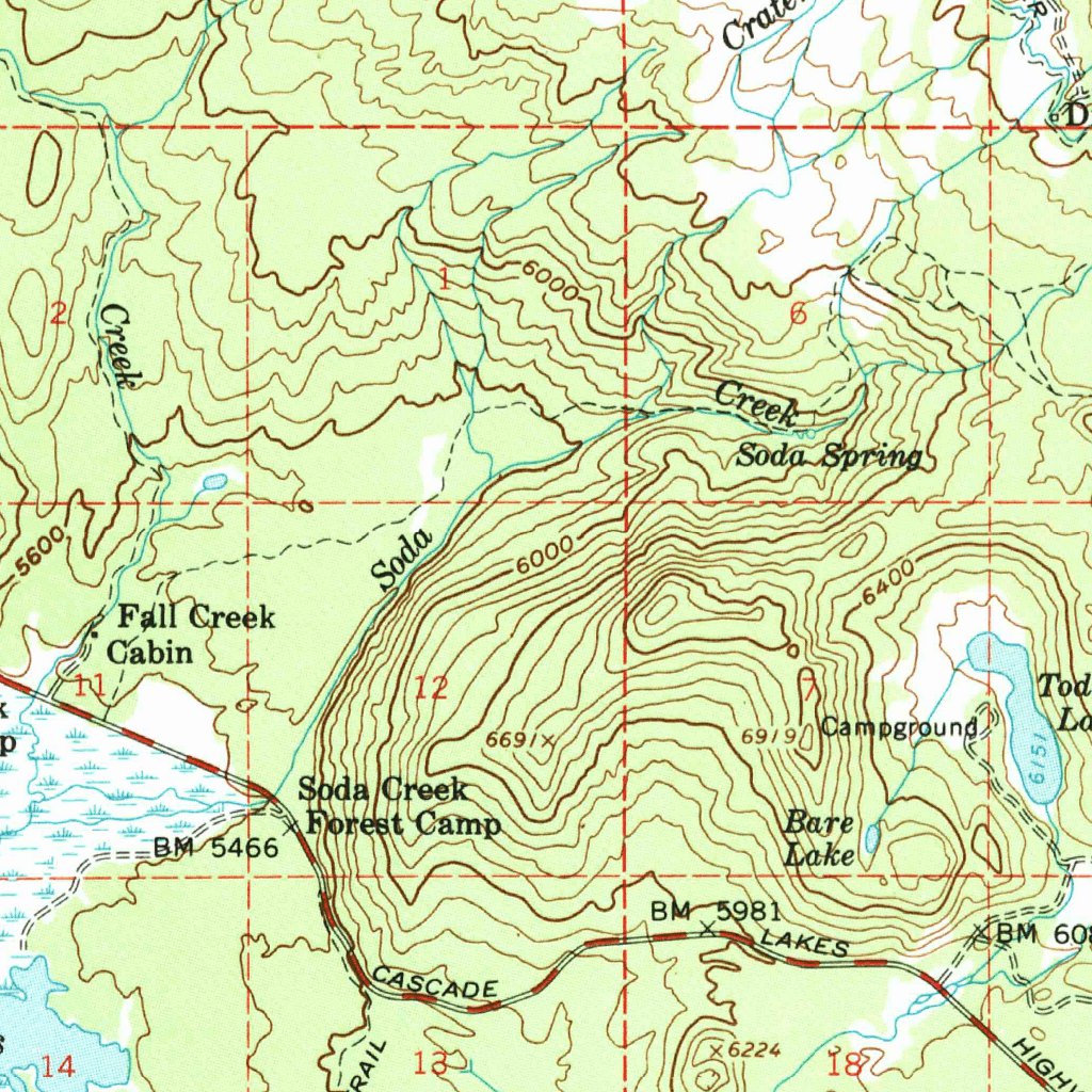 Broken Top, OR (1959, 62500-Scale) Map by United States Geological ...