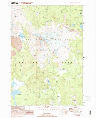 United States Geological Survey Broken Top, OR (1988, 24000-Scale) digital map