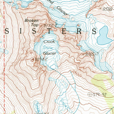 United States Geological Survey Broken Top, OR (1988, 24000-Scale) digital map