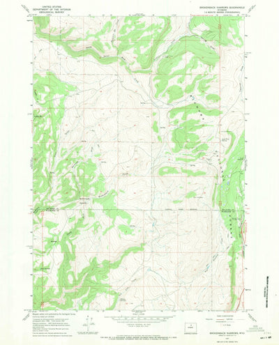 United States Geological Survey Brokenback Narrows, WY (1967, 24000-Scale) digital map
