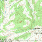 United States Geological Survey Brokenback Narrows, WY (1967, 24000-Scale) digital map