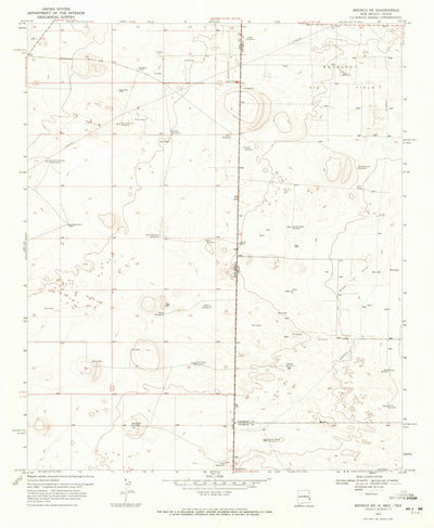 United States Geological Survey Bronco NE, NM-TX (1970, 24000-Scale) digital map