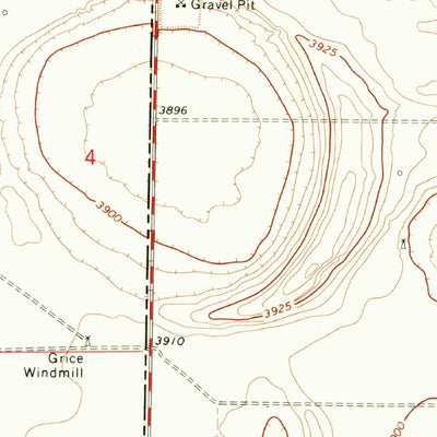 United States Geological Survey Bronco NE, NM-TX (1970, 24000-Scale) digital map