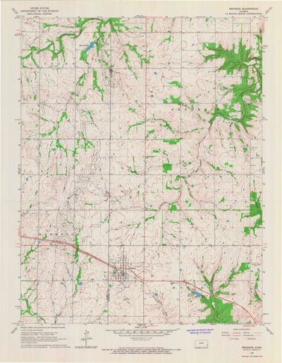United States Geological Survey Bronson, KS (1966, 24000-Scale) digital map