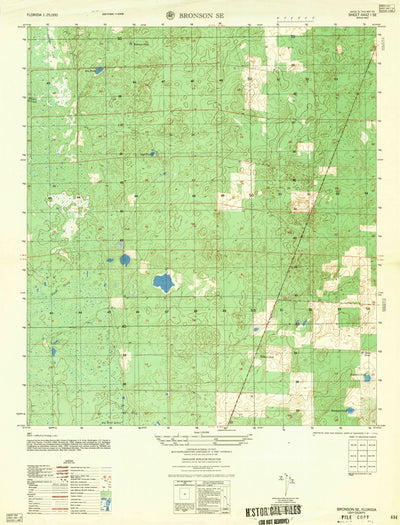 United States Geological Survey Bronson SE, FL (1957, 25000-Scale) digital map