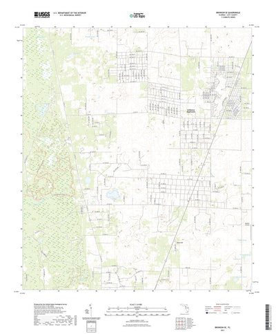 United States Geological Survey Bronson SE, FL (2021, 24000-Scale) digital map