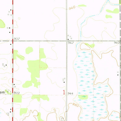 United States Geological Survey Bronson South, MI-IN (1960, 24000-Scale) digital map