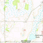 United States Geological Survey Bronson South, MI-IN (1960, 24000-Scale) digital map